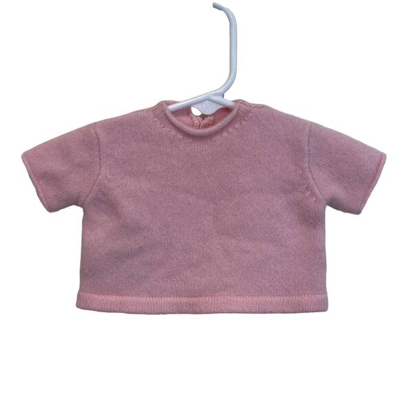 Soft Pink Mongolian Cashmere Baby Girl sweater 3months Old World Linens - Picture 1 of 9